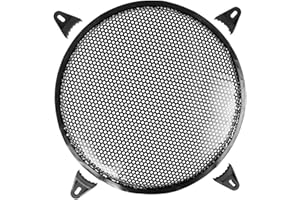 X AUTOHAUX Universal 12 Inch Car Audio Speaker Subwoofer Metal Waffle Grill Cover Protector with Rubber Edge and Clips