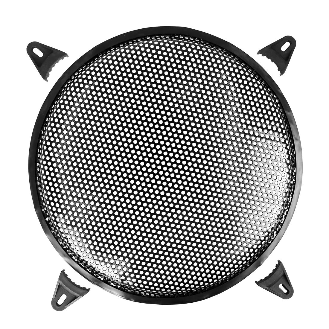 X AUTOHAUX 12'' Metal Black Waffle Speaker Grill Cover Guard Protector for Car