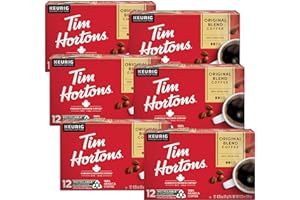 Tim Hortons Original Blend, Medium Roast Coffee, Single-Serve K-Cup Pods Compatible with Keurig Brewers, 72ct K-Cups, 12 Count (Pack of 6)