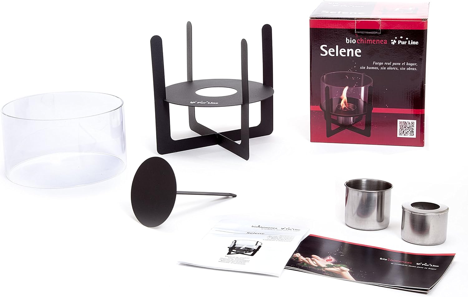 Biocamino Purline Lara 60 A Bioetanolo - Camino Ecologico Con Fiamma Reale E Tronchi Ceramica, 3kW - Foto 7