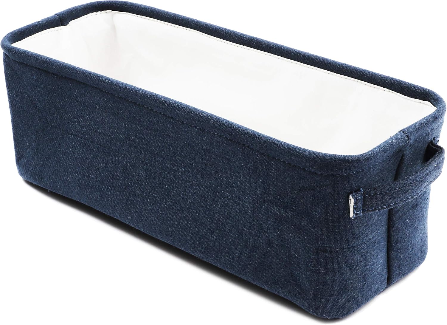 Juvale Dark Blue Fabric Storage Bin for Home and Bathroom (16 x 6 x 5.5 Inches): Home & Kitchen