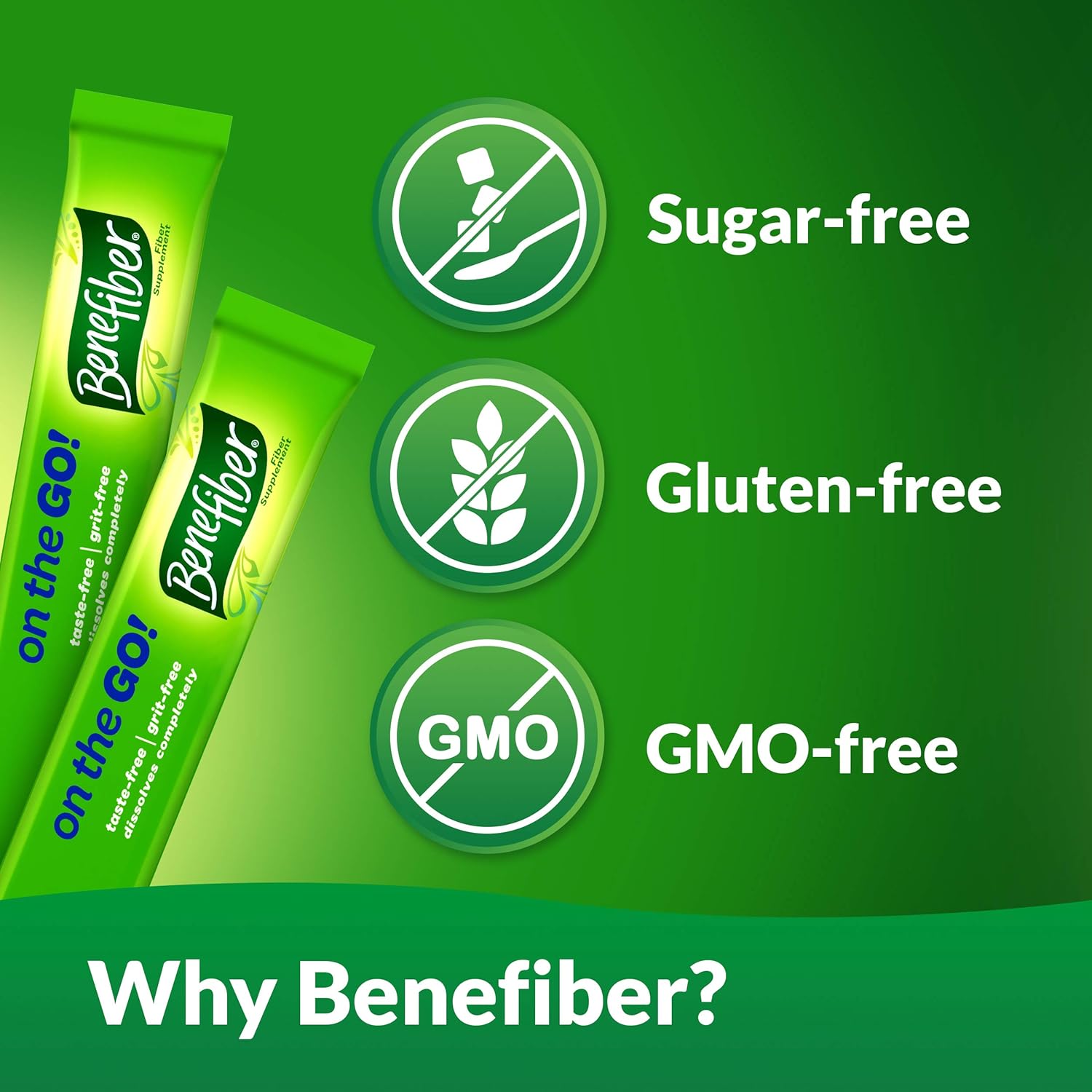 Benefiber Fiber Supplement Powder Stick Packs for Digestive Health, 28 sticks, 3.92 ounces: Health & Personal Care