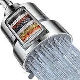 Filtered Shower Head, 3 Modes High Pressure Shower Head with 15 Stage Hard Water Filter Cartridge for Remove Chlorine and Harmful Substances