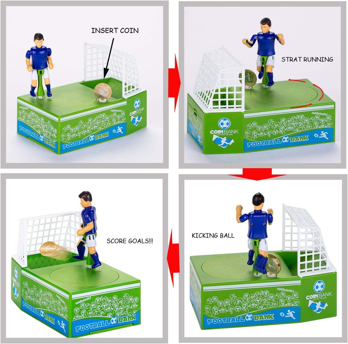 Lovely Football Bank Saving Coin Money Tin Ball Boxes For Children Gift