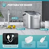 EUHOMY Ice Maker Countertop 9 Cubes in 6 Minutes Self-Cleaning 12kg/24h view 8