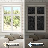 rabbitgoo 3D Blackout Window Film 44.5x200 cm Privacy UV Blocking view 6