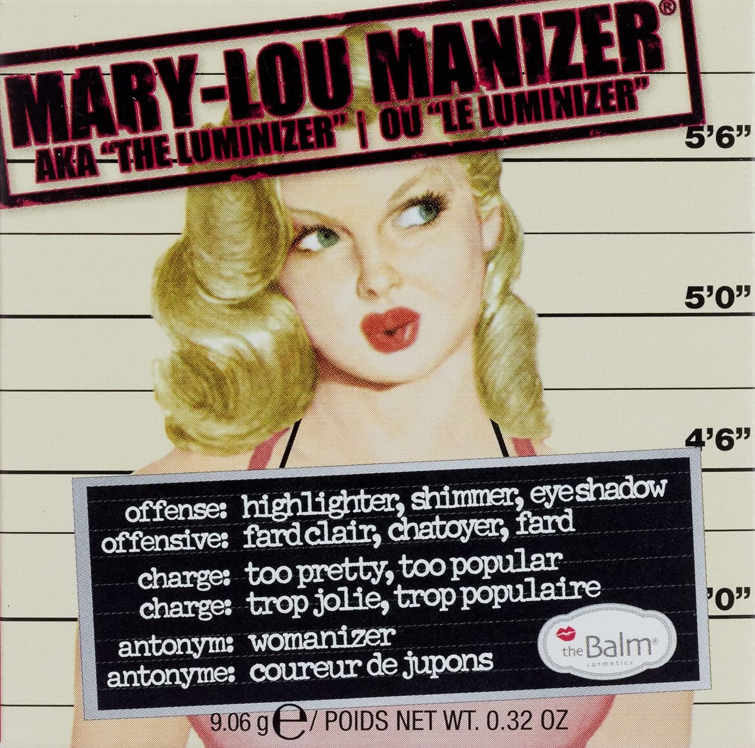theBalm Mary-Lou Manizer Honey-Hued Luminizer, Highlighter, Shadow & Shimmer, Subtle Glow