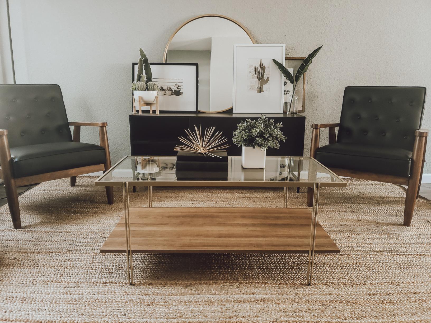 27/mo Finance Nathan James Asher MidCentury Rectangle Coffee Table