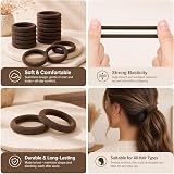 Admygo Elastic Hair Bands 50 Pcs Dark Brown No Damage Bobbles view 7