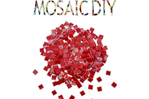 SMEIINIK 1.1 lb Bulk Single Color Glass Mosaic Tiles for Crafts, Mosaic Glass Pieces, Mosaic DIY Supplies, Stained Glass Pieces (CE97)