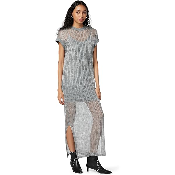 fitted lace wedding dress AllSaints Women's Dresses Anna SNK Maxi Dress Black UK 6/US 2 at Amazon  Women's Clothing store