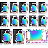 Cholemy 12 Pcs Credit Card Wallet Multitool 46 in 1 Metal Stainless Steel Survival Pocket Tool Multipurpose Bottle Opener Bulk for Men Christmas Stocking Stuffer Gift(Colorful,Classic Style)