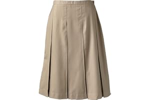 Lands' End School Uniform Women's Solid Box Pleat Skirt Below The Knee