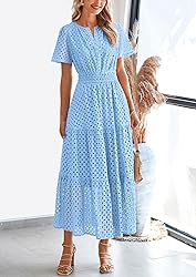 PRETTYGARDEN Womens 2025 Summer Maxi Dress Short