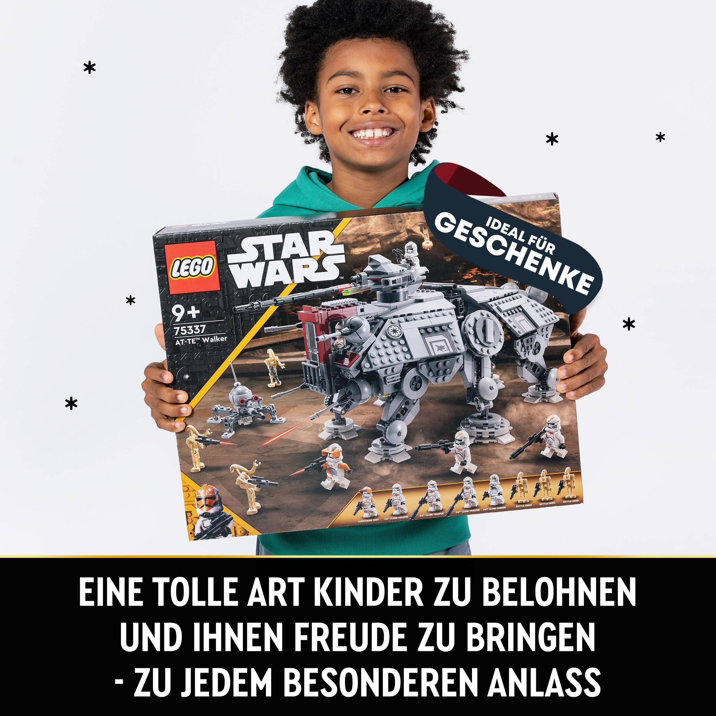 LEGO Star Wars 75337 AT-TE Walker Spielzeug mit 3 Mini-Figuren aus dem 212. Klon-Trupp, Zwergspinne und Battle Droid Figuren – Geschenk für Jungs ab 9 Jahren und Fans von Die Rache der Sith 6