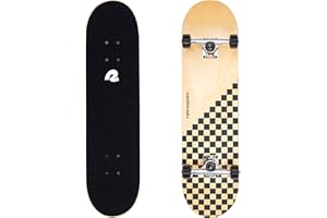 Retrospec Alameda Skateboard Complete | Canadian Maple Wood Deck w/ 5.5 Inch Aluminum Alloy Trucks for Commuting, Cruising, Carving & Downhill Riding