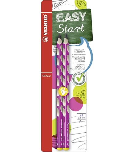 Easy Grip Pencils For Kids Aazon.co: Ergonoic Container Sharpener - STABILO EASYsharpener - 3 Ergonomic Pencils For Kids