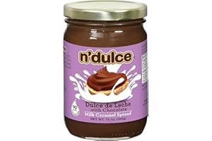 GAUCHO RANCH N’DULCE Dulce De Leche with Chocolate Spreadable | Caramel Creams | Syrups For Coffee Drinks | Creamy and Rich Flavor | Gluten-free | Nut-free | No artificial flavors or Preservatives - 15 oz