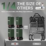 Overmont 200L Folding Festival Trolley on Wheels Green 330 lb Load Capacity view 3