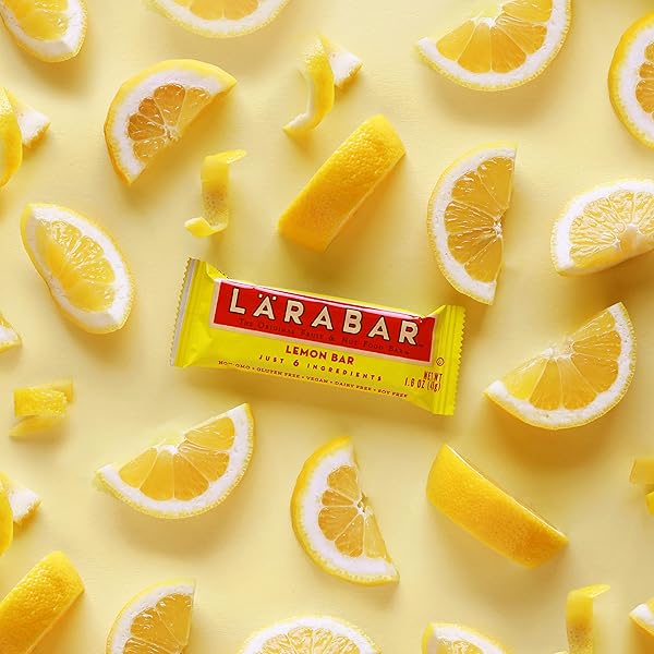 LARABAR LEMON BAR, GLUTEN FREE VEGAN FRUIT & NUT BARS, 1.6 OZ BARS, 18 CT