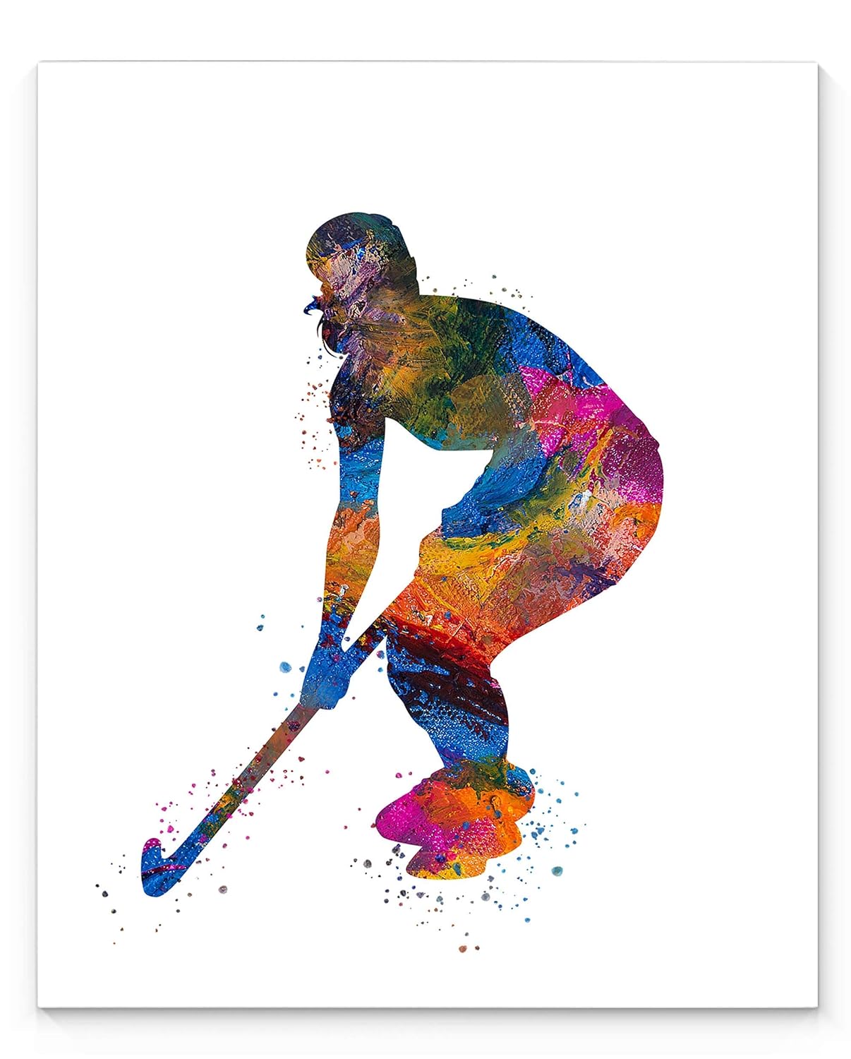 Field Hockey Player Sport Abstract Wall Art