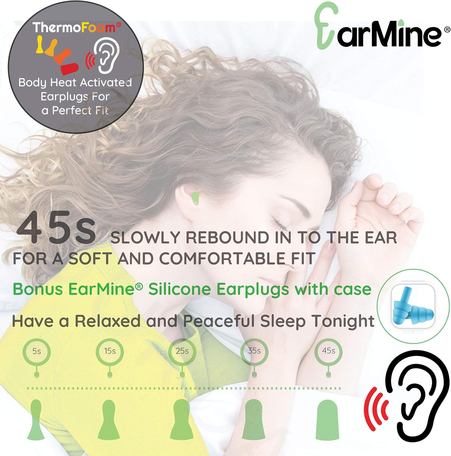 Ear Plugs for Sleeping Block Out Snoring, Premium Thermo Foam Noise Reduction and Cancelling Earplugs for Shooting Range Sleep Loud Events Construction Work Study by Jourdak New SNR 36db 60Pair: Health & Personal Care