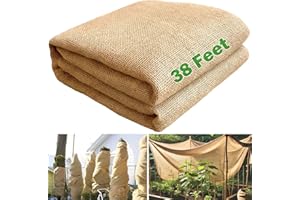 LIAYCCO 40" x 38 feet Burlap Fabric Roll – Multipurpose Burlap Tree Wrap, Natural Jute Garden Fabric for Outdoor Plant Cover, Weed Barrier Cloth, Landscaping, DIY Crafts, Gardening & Rustic Party Decor