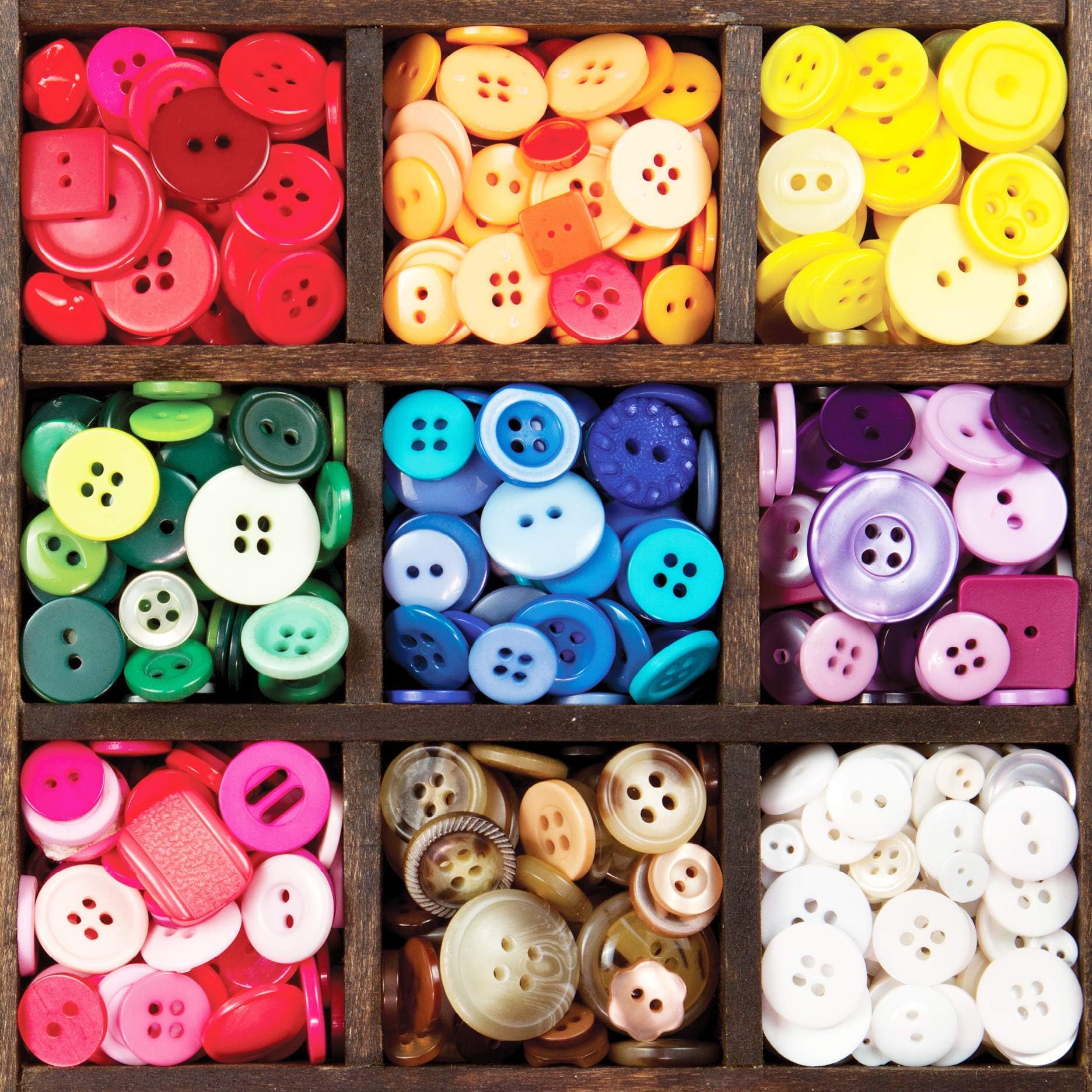 1000 Piece Puzzle for Adults: Button Box Jigsaw Puzzle