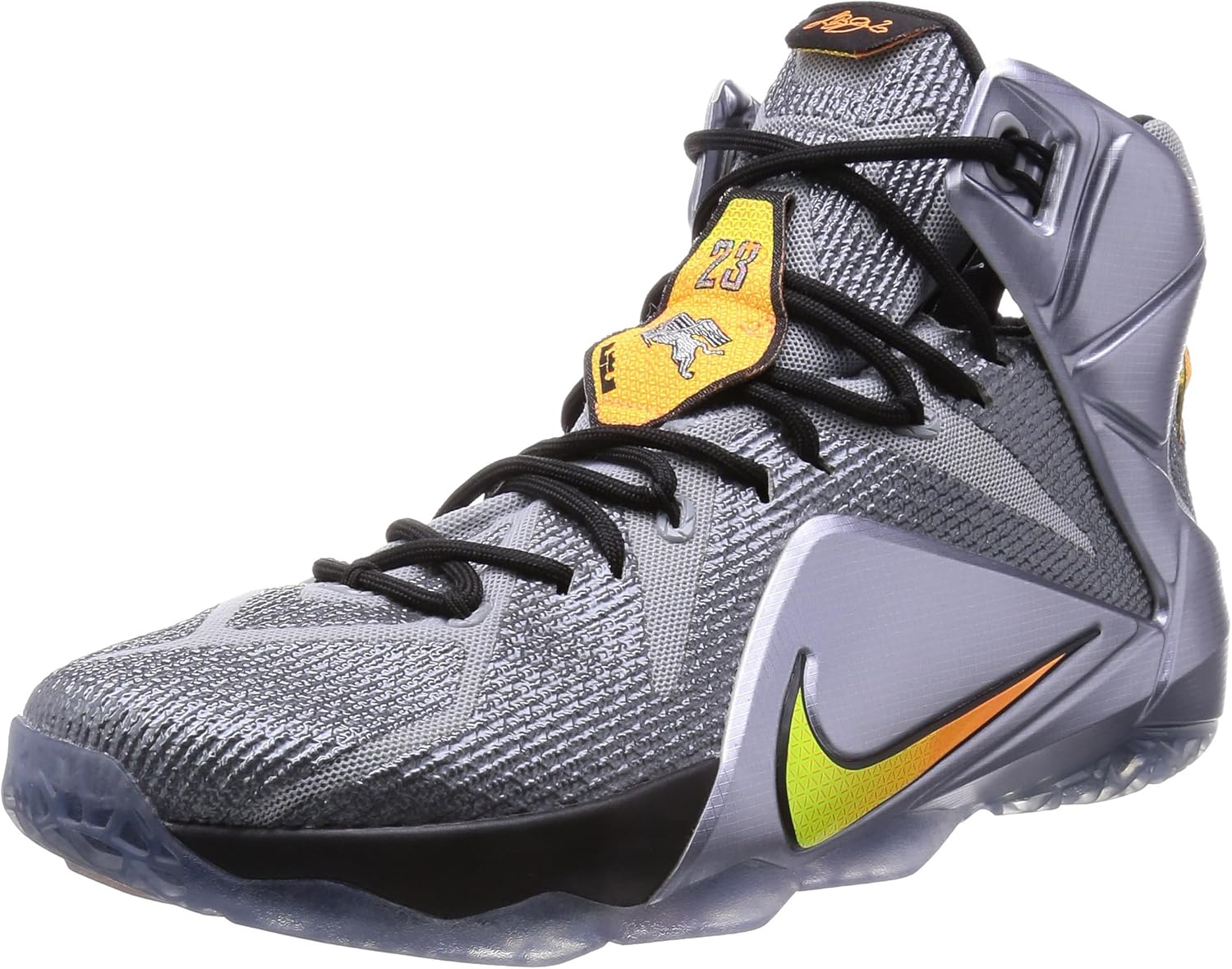 Nike Men's Lebron XII Flight 12 Gray Synthetic Leather