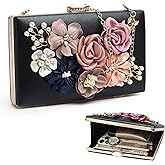 Clutch Purses for Women, Evening Clutch Clutch Purses for Women Formal, Banquet Bag with Floral Decoration, Gatherings
