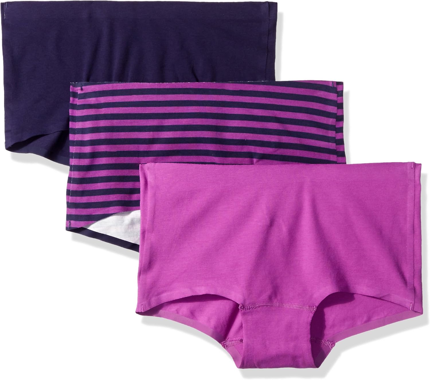 Hanes Ultimate Women's 3Pack Smooth Tec Boy Short Panties, Assorted, 8