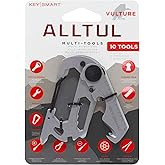 KeySmart AllTul Vulture - 10-in-1 keychain multitool with Bottle Opener, Wrench, Carabiner, Philips Head, Wire Cutter, Flat H