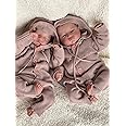 Pinky Reborn Unpainted Soft Vinyl Silicone Reborn Baby Doll Kit Set Including Head, Legs, Arms and Cloth Body Slip, Finished Size 22 Inch