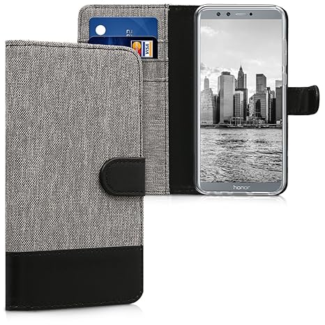 kwmobile Huawei Honor 9 Lite Hülle - Kunstleder Wallet Case für Huawei Honor 9 Lite mit Kartenfächern und Stand