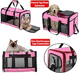 GRTLPOK Soft Sided Cat Dog Carrier Bag Pink M Airline Approved 17 lbs view 6