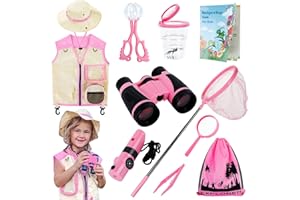 INNOCHEER Toys for Girls Explorer Kit, Bug Catcher Kit for Kids, Birthday Gifts, Summer Toys for 3 4 5 6 7 8+ Year Old Girls, 3 4 5 6 7 8+ Year Old Girl Birthday Gift Kids Outdoor Toys