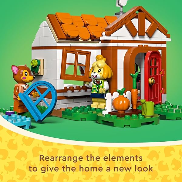 LEGO ANIMAL CROSSING ISABELLE’S HOUSE VISIT, BUILDABLE CREATIVE TOY SET FOR KIDS, INCLUDES FAUNA AND MORE ANIMAL CROSSING TOY FIGURES, VIDEO GAME BIRTHDAY GIFT FOR GIRLS AND BOYS AGES 6 AND UP, 77049