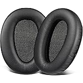 SOULWIT Replacement Ear Pads for Sony WH-CH700N/MDR-ZX780/MDR-ZX770/MDR-10R Over-Ear Headphones, Earpads Cushion with Soft Protein Leather, High Density Foam - Black