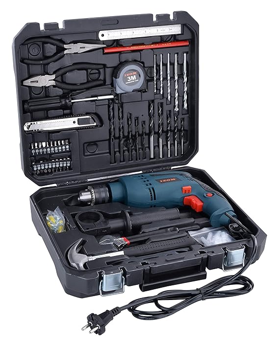 Izom ATC 1001 Drill Machine Kit (Blue, Matte Finish, 110Pieces