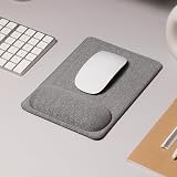 SenseAGE Mouse Pad with Wrist Support Grey 225x155 mm Non-Slip Leather Base view 2