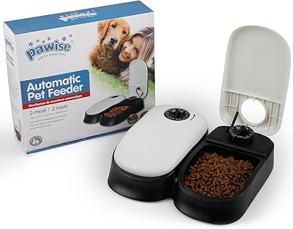 Amazon Com Pawise Automatic Pet Feeder 2 Meal Food Dispenser