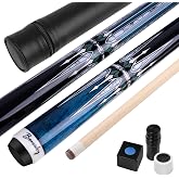 Bonvalry Pool Cue Kit - Stained Maple 58 Inch Pool Stick with Hard Case | Pool Cue and Accessories for Billiards Enthusiasts