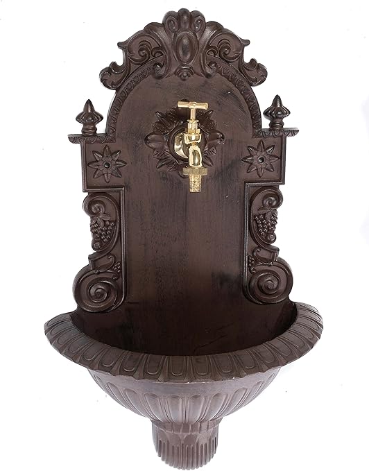 Aubaho Waschbecken Wein Wandbrunnen Garten Aluminium Becken Antik Stil Amazon De Garten