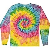 Colortone Tie Dye T-Shirts for Boys and Girls - Unisex Long Sleeve Tie-Dye T Shirts for Kids