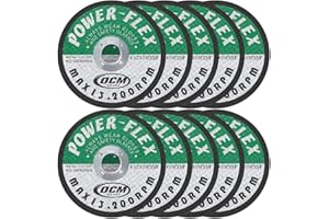 OCM BRAND 4 1/2 Inch x 1/16 Inch x 5/8 Inch Premium Cut Off Wheels - 10 Pack -, for Cutting All Ferrous Metals and Stainless Steel