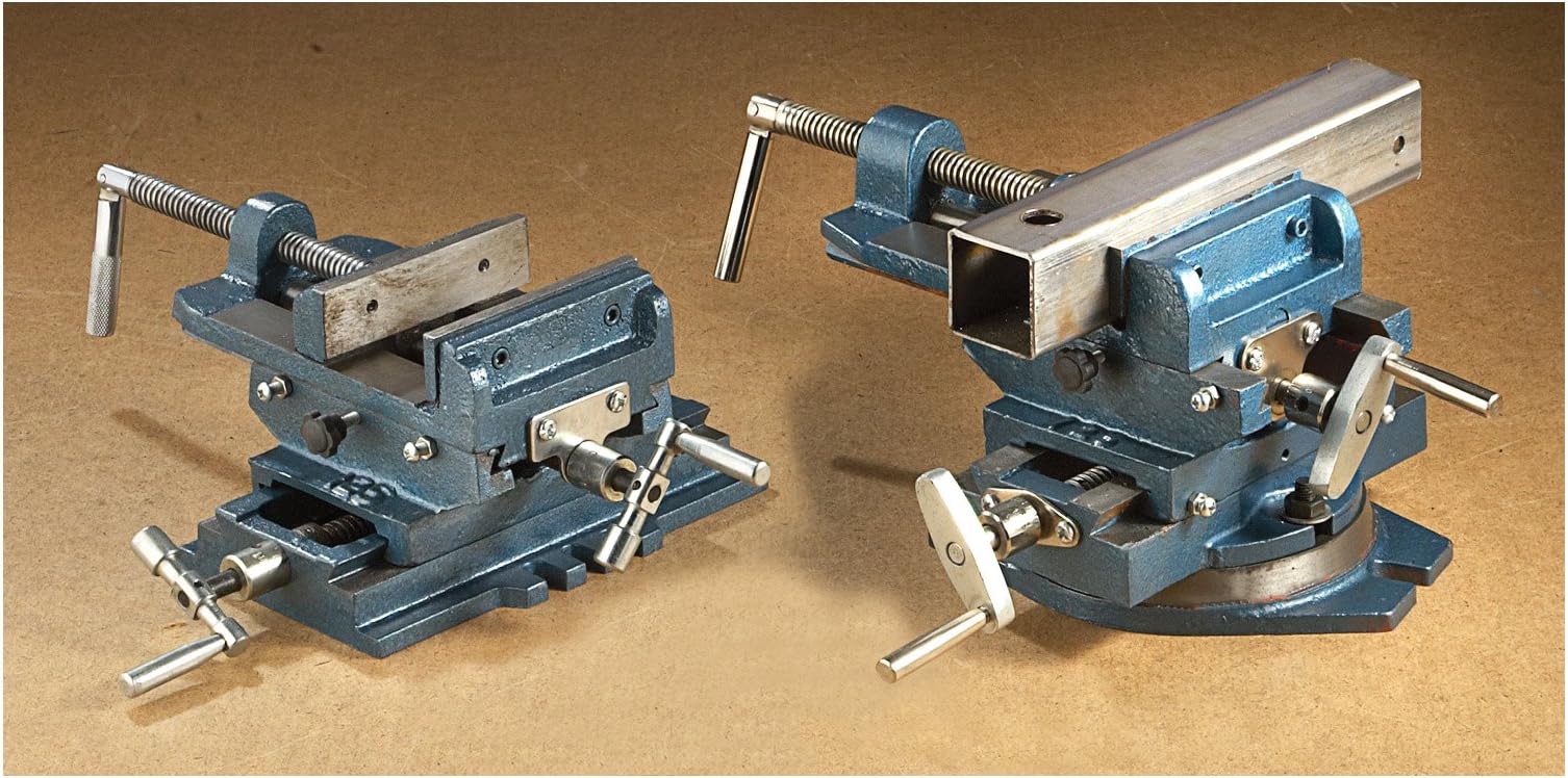 Universal 5" Swivel Cross Slide Drill Press Vise