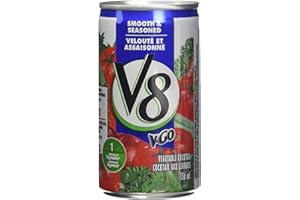 V8 Smooth & Seasoned Vegetable Cocktail, 156 ml, 6 Count