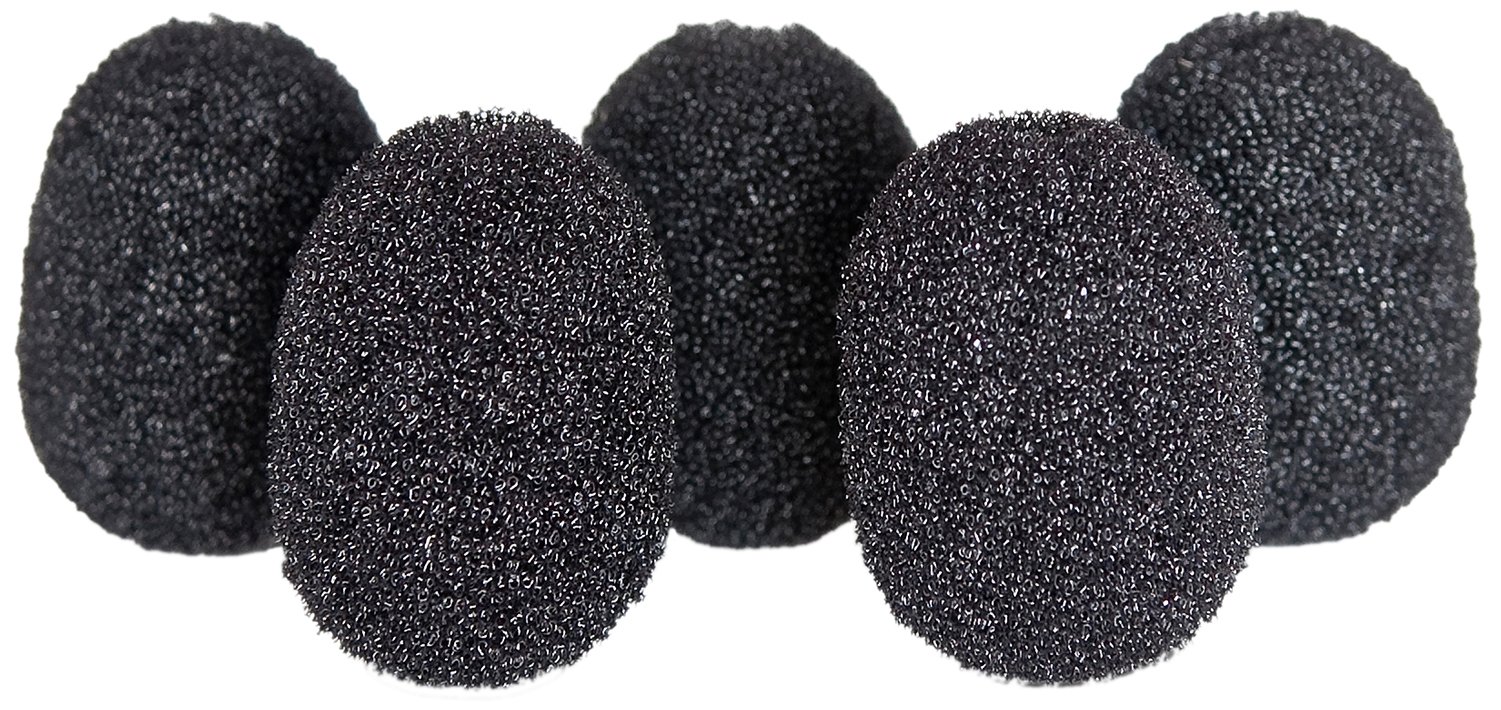 Rycote 105501 Lavalier Foams - Black (Pack of 5)