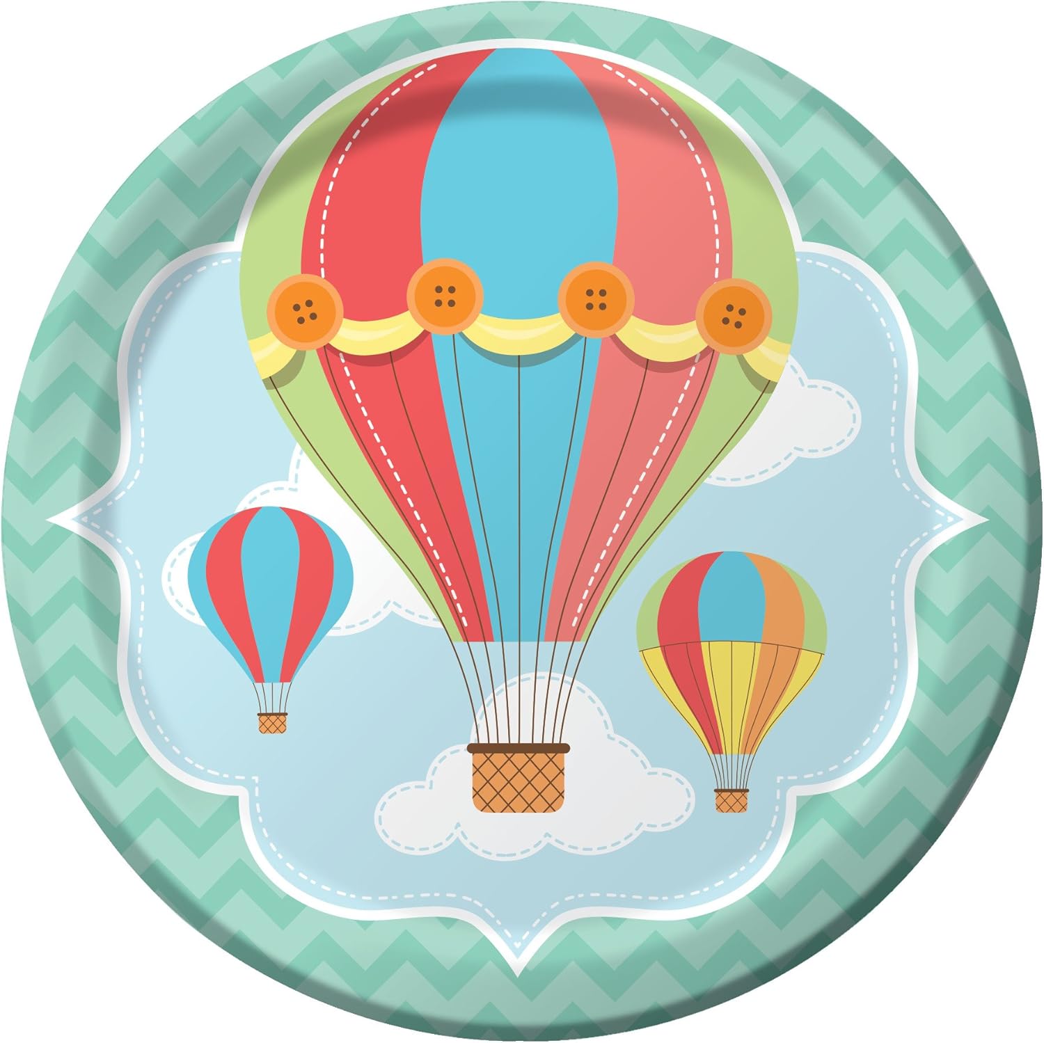 8 Assiettes 23cm Baby shower Montgolfière Amazon.fr Jeux et Jouets
