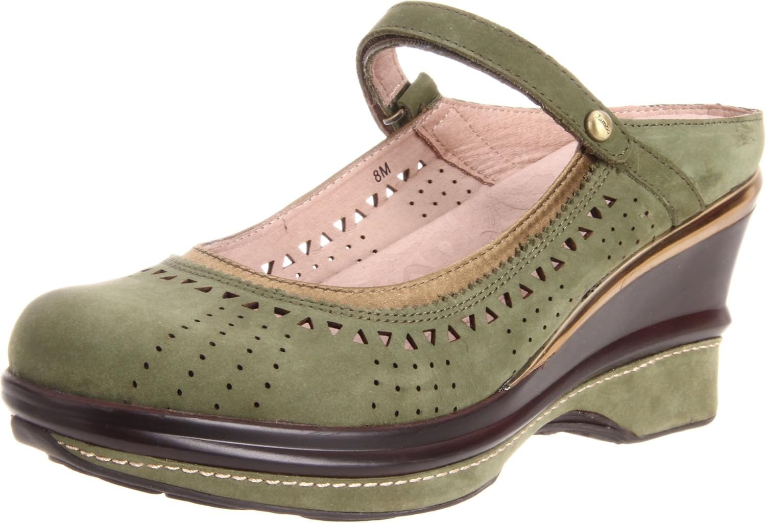 Jambu Women's Dynasty Clog, Olive, 11 M US Mules & Clogs